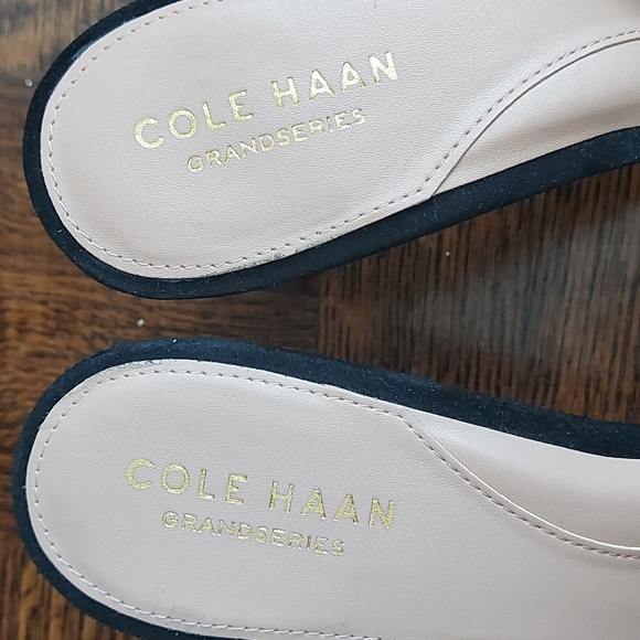 Cole haan grand series strappy mule sandals, black suede - Picture 5 of 6